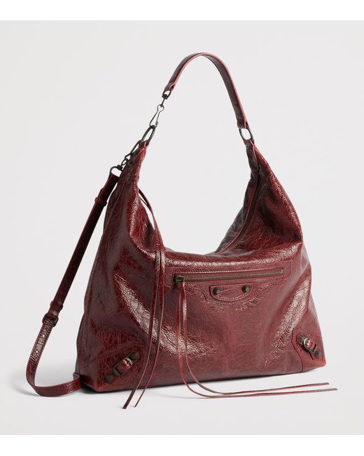 Balenciaga Brown Medium Lambskin Le City Shoulder Bag