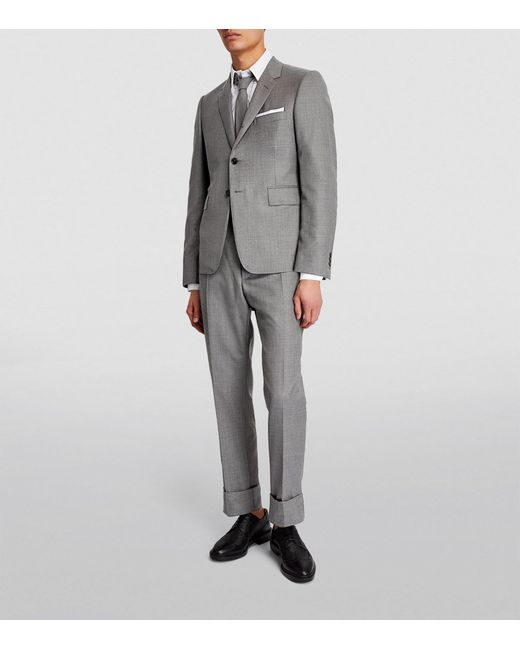 Thom Browne Gray Wool Blazer for men