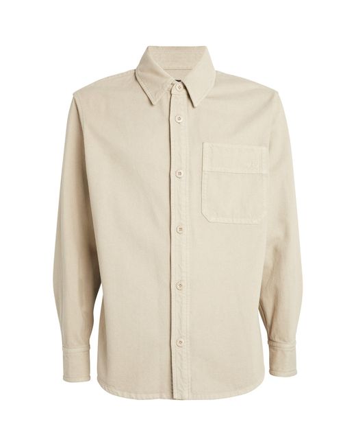 A.P.C. Natural Cotton Twill Overshirt for men