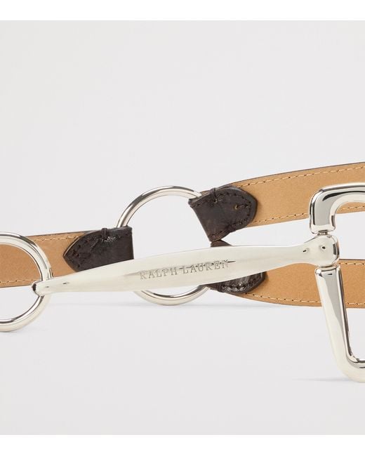 Ralph Lauren Metallic Leather Equestrian Belt