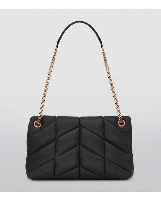 Saint Laurent Black Small Loulou Puffer Shoulder Bag