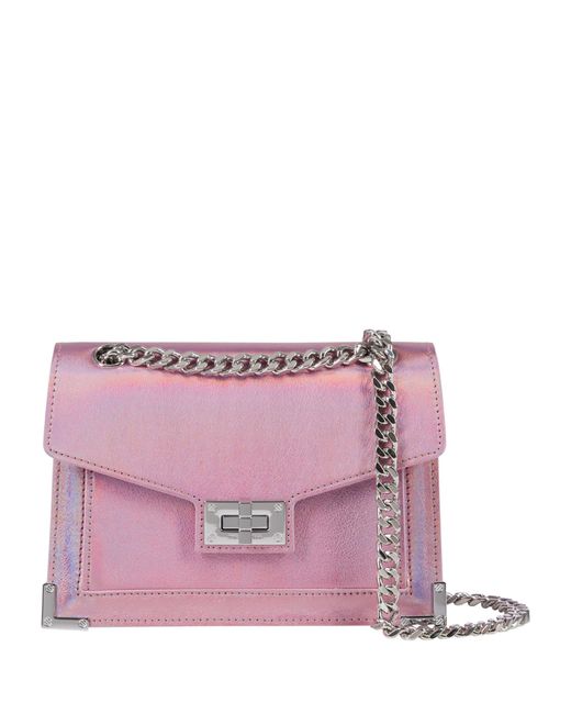 The Kooples Purple Small Leather Emily Shoulder Bag