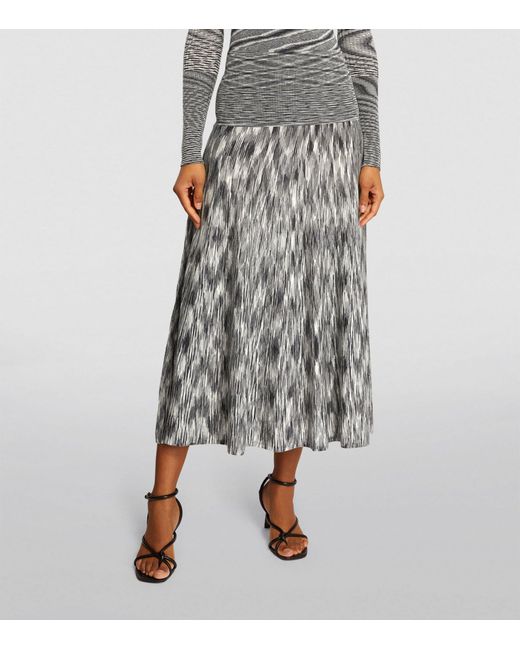 Joseph Gray Merino Wool Midi Skirt