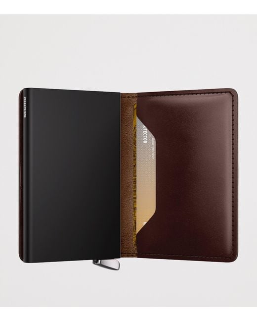 Secrid Brown Leather Slimwallet for men