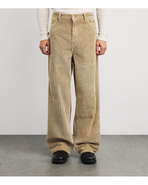 Our Legacy Natural Corduroy Vast Cut Trousers for men