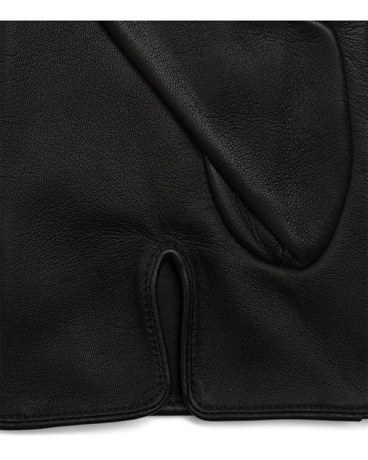 Dents Black Leather Gloves for men