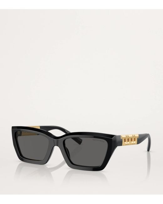 Tiffany & Co Black Acetate Rectangular Sunglasses
