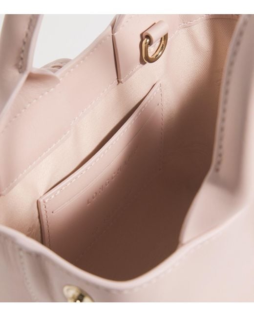 Longchamp Pink Extra Small Leather Le Roseau Top-Handle Bag