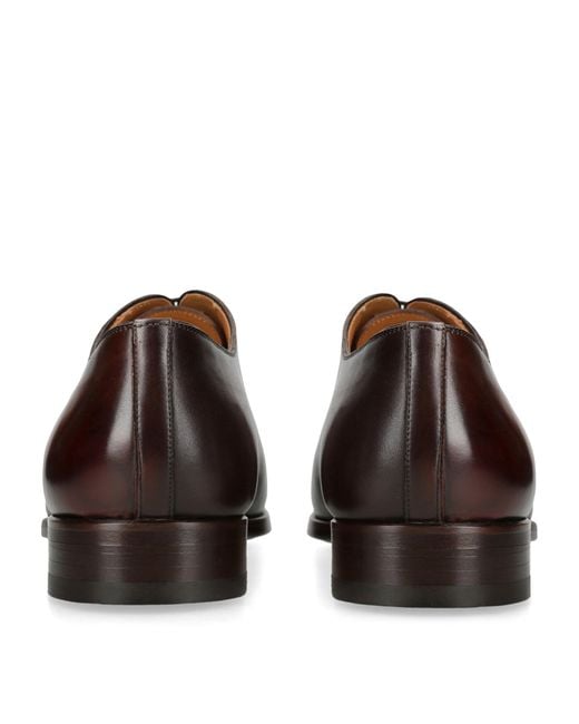 Magnanni Shoes Brown Flex Wholecut Oxford Shoes for men