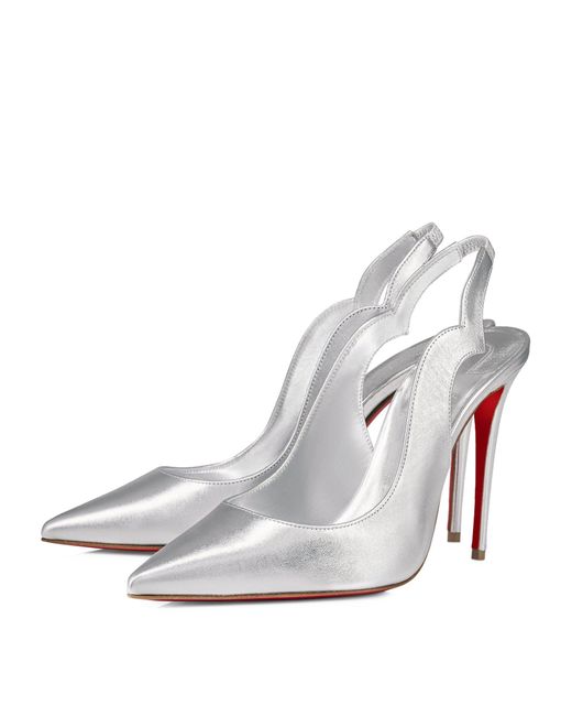 Christian Louboutin White Ramadan Exclusive Hot Chick Nappa Slingback Pumps 100