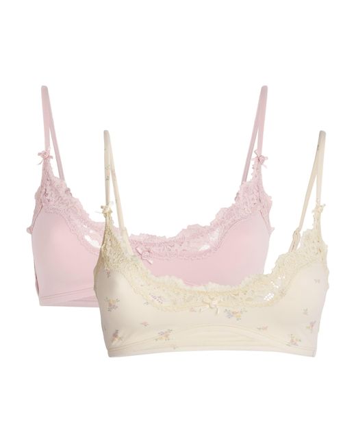 Skims Pink Fits Everybody Scoop-Neck Lace Bralette