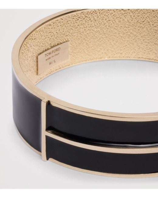Tom Ford Black Wide Enamel Bangle