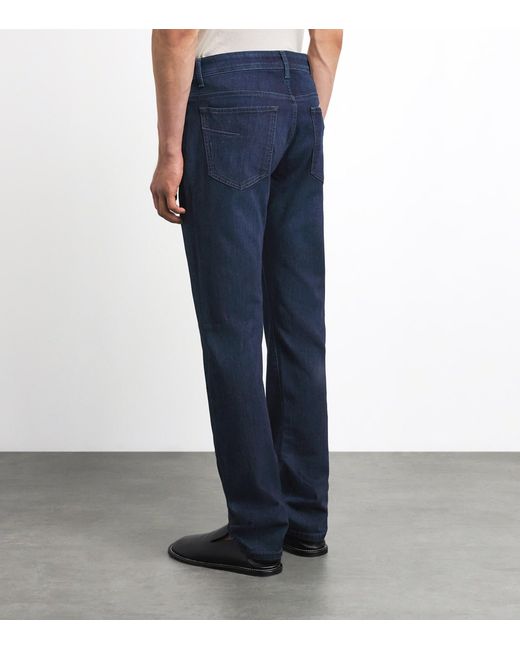 Corneliani Blue Stretch Straight Jeans for men