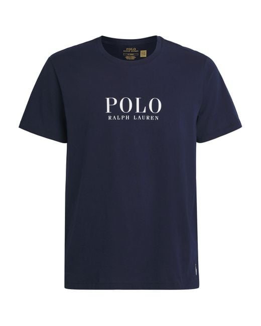 Polo Ralph Lauren Blue Cotton Logo Pyjama T-Shirt for men