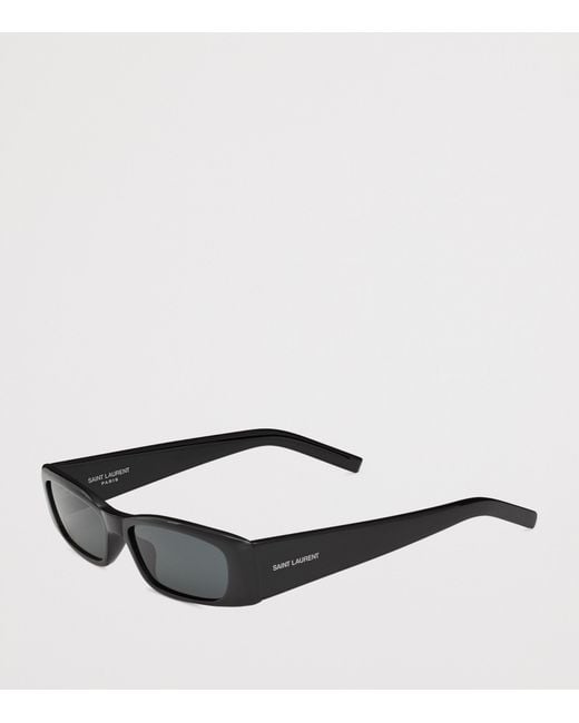 Saint Laurent Black Rectangle Sunglasses