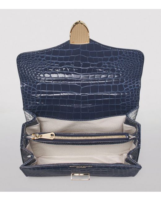Aspinal Blue Mayfair Top-Handle Bag