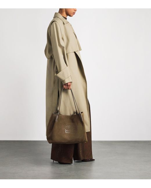 Etro Brown Medium Suede Libra Shoulder Bag