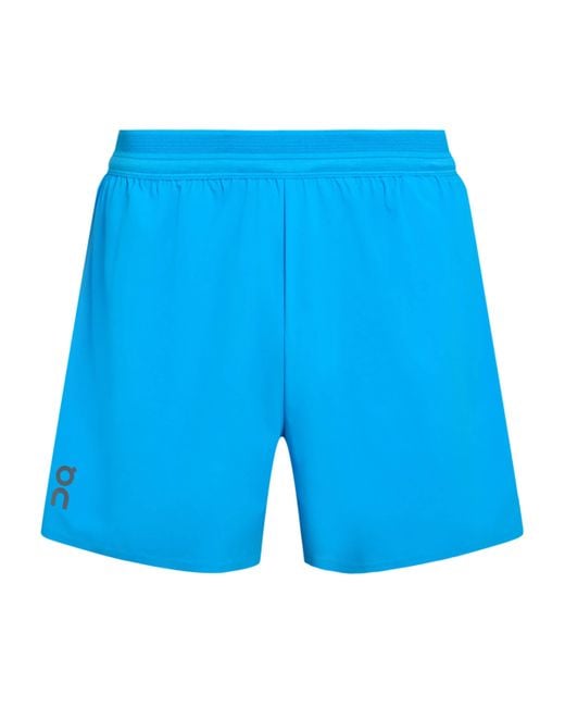 On Shoes Blue Performance Shorts for men