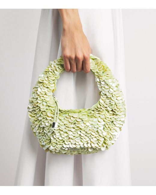 Staud Metallic Embellished Reef Top-Handle Bag