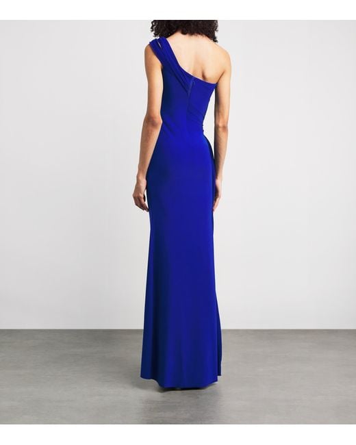 gaurav gupta blue dress The Electric Blue Sculpted Arc Gown