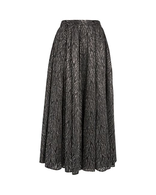 Anouki Gray Printed Midi Skirt