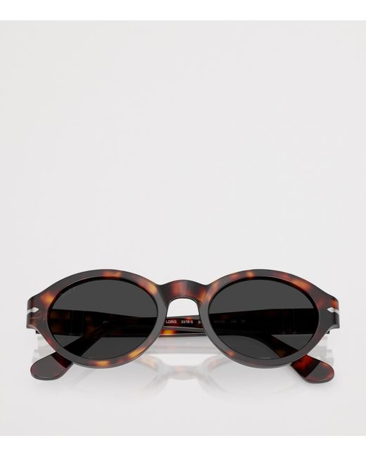 Persol Black Acetate Loris Round Sunglasses
