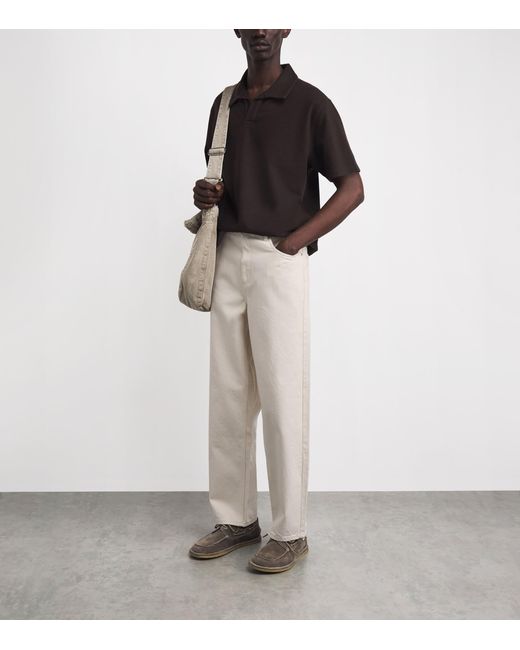 Wax London White Felix Loose Jeans for men