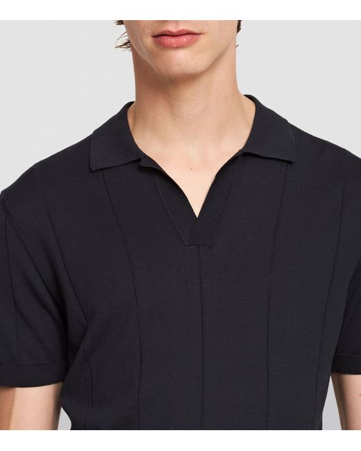 Orlebar Brown Black Silk-blend Horton Polo Shirt for men