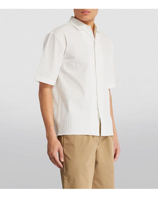 Rohe White Cotton-stretch Short-sleeve Shirt for men