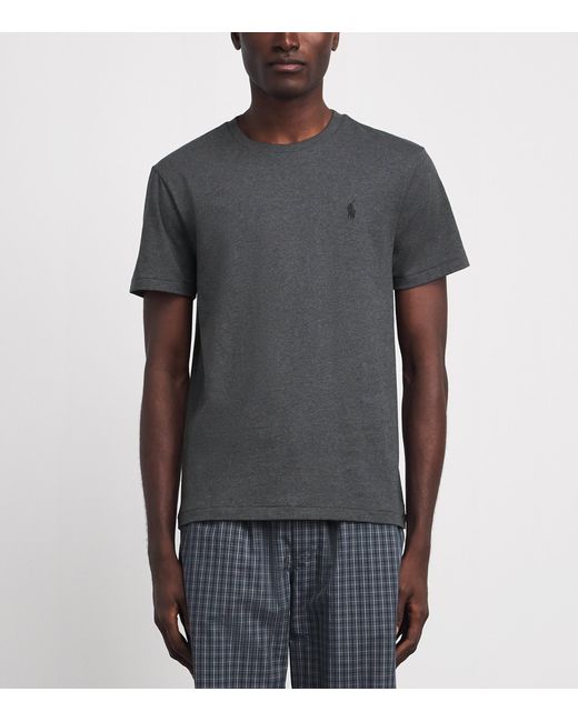 Polo Ralph Lauren Black Cotton Custom Slim-Fit T-Shirt for men