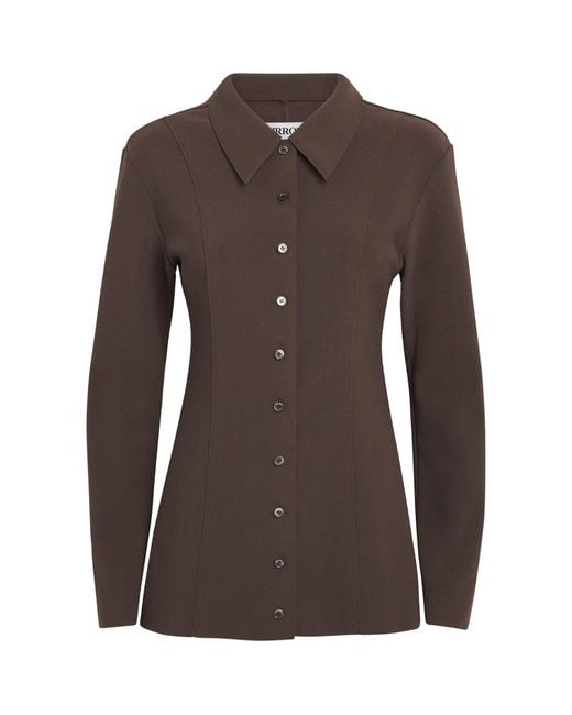 Birrot Brown Lay 2 Fitted Shirt
