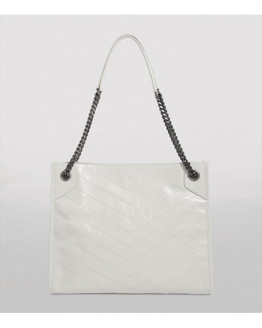 Saint Laurent White Medium Niki Shopping Bag