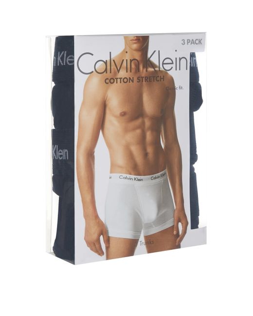 Calvin Klein Black Cotton Stretch Boxer Briefs for men