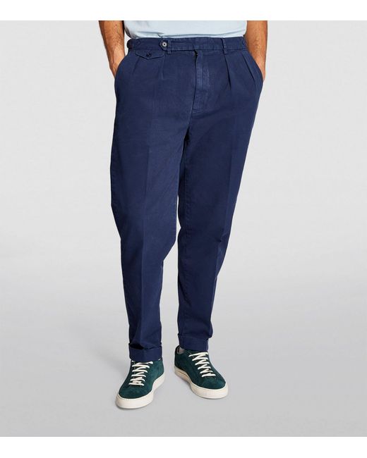 Polo Ralph Lauren Blue Twill Tapered Trousers for men