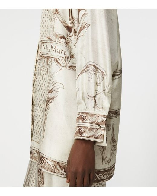 Max Mara Natural Silk Printed Shirt