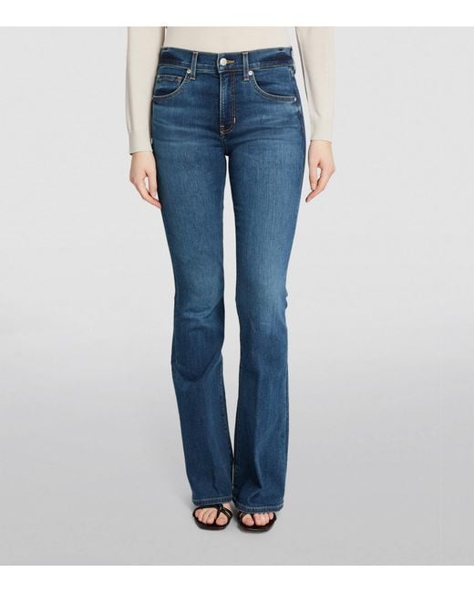 Veronica Beard Blue Beverly High-Rise Flared Jeans