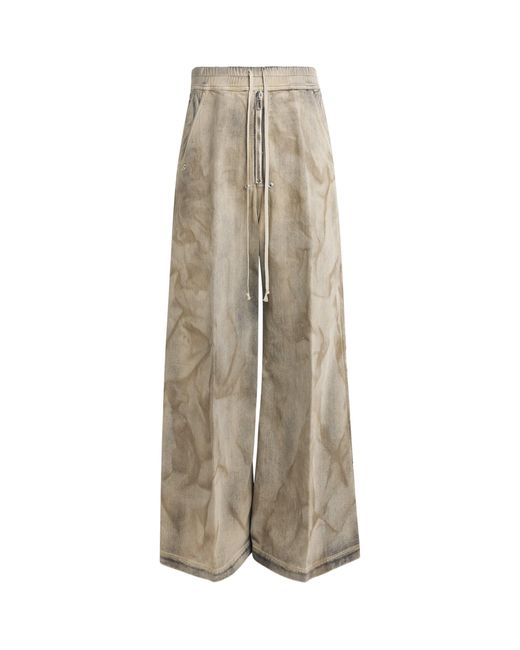 Rick Owens Natural Denim Bela Wide-Leg Trousers for men