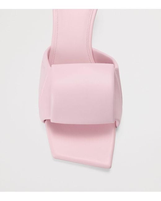 Loewe Pink Leather Origami Mules 45