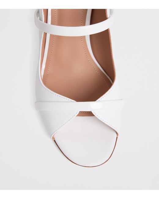 Malone Souliers White Leather Norah Heeled Sandals 70