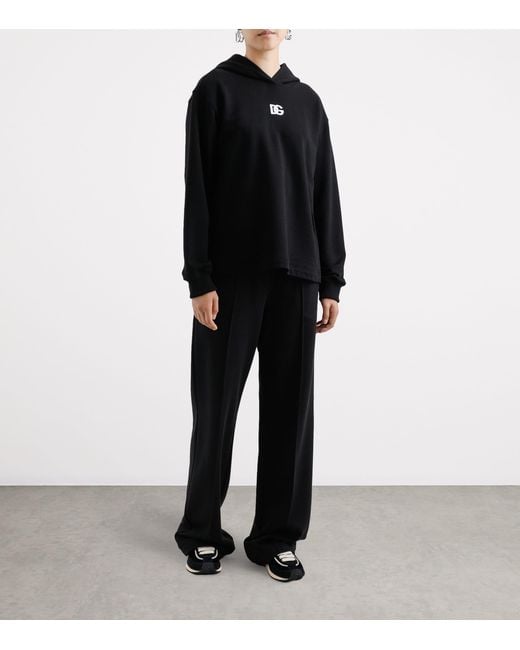 Dolce & Gabbana Black Cotton Logo Sweatpants