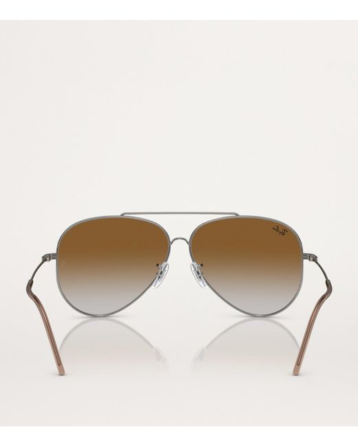Ray-Ban Brown Metal 0Rbr0101S Sunglasses
