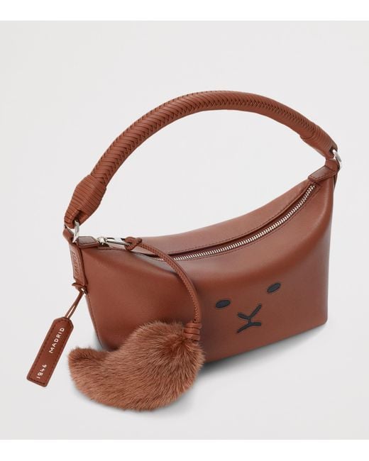 Loewe Brown Leather Cala 180 Top-Handle Bag