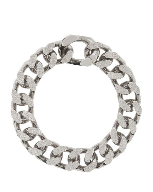 Burberry Metallic Palladium-plated Tb Monogram Chain-link Bracelet for men