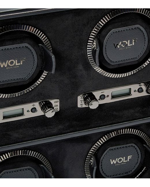Wolf Black British Racing 6-Piece Watch Winder