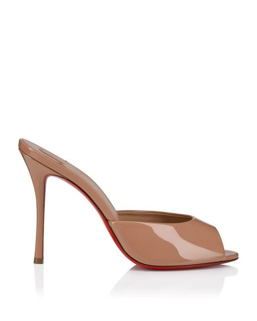 Christian Louboutin Brown Me Dolly Patent Leather Mules 100
