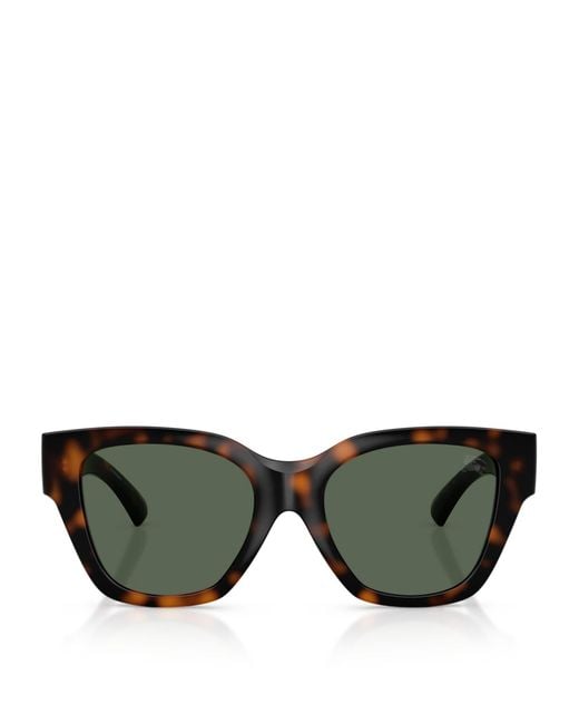 Burberry Green Tortoiseshell Square Sunglasses