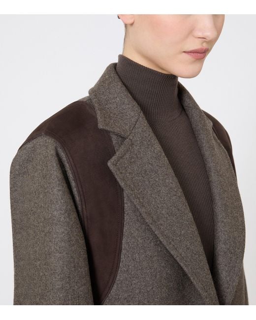 Max Mara Brown Virgin Wool Panel Jacket