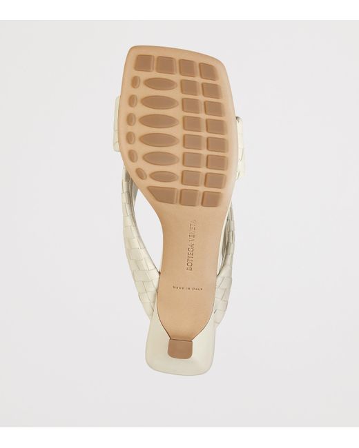 Bottega Veneta Natural Leather Intrecciato Riva Mules 50