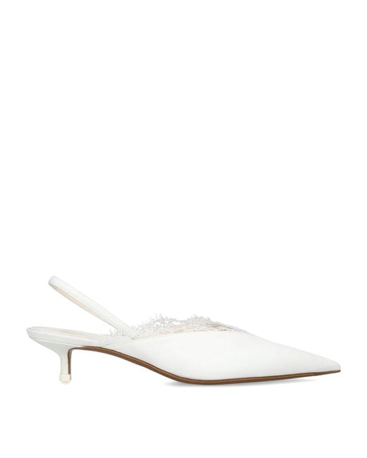 Neous White Irena Slingback Pumps 40