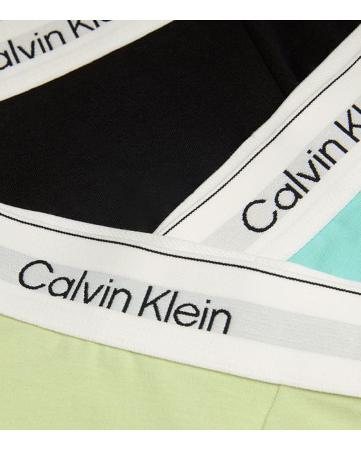 Calvin Klein Green Stretch-Cotton Icon Relaxed Trunks for men
